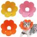 3Pcs Cat Recovery Collar Cat Protection Collar Cones for Cats Sunflower Neck Cat Cone Anti-Licking Recovery Collar to Prevent from Biting Scratching(Pink, Orange, Yellow)