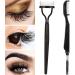 Folding Eyelash Comb and Eyebrow Brush Set - Metal Teeth Grooming Brushes for Defined Lashes and Brows - Buy Online on GoSupps.com