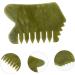Frcolor Xiuyan-Jade Massage Tools Set - 4 Piece Gua Sha Combs & Plates for Back Body & Head Massage | International Shipping Available - Buy Online on GoSupps.com