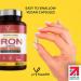 YrHealth Iron Supplement 20mg Anti-Fatigue Complex - 180 Vegan Capsules with Vitamin B12, Folic Acid, C, B6, Zinc, Copper - Made in UK - Buy Online on GoSupps.com