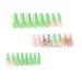 VOTACOS Long Coffin Fake Nails Nude with Gem Snake Design - Glossy Stick on Nails for Women - Buy Online on GoSupps.com