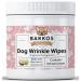Wrinkle Wipes + Balm for Bulldogs, French Bulldogs, Pugs, English Bulldogs | Cleans & Soothes Wrinkles, Tear Stains, Tail Pockets & Paws | Anti-Itch Formula | 100 Soft Cotton Pads - Buy Online on GoSupps.com