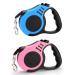 2 x 16ft Retractable Dog Leash for Large Dogs - Holds up to 110 lbs Retractable Dog Leash 360 Anti-Tangle Heavy Duty Dog Leash with Non-Slip Handle for Small to Large Dogs and Cats. (Blue + Pink)