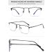 Lanomi Photochrome Reading Glasses - Lightweight Titanium Half-Frame Sunglasses with Blue Light Filter & UV400 Protection for Men & Women - Black 3.0 Dioptria - Buy Online on GoSupps.com
