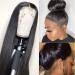 Sdamey HD Transparent 360 Lace Front Wigs Human Hair Pre Plucked with Baby Hair Glueless 180% Density 10A Brazilian Virgin Lace Frontal Cloure Human Hair Wigs for Black Women Natural Color(18 Inch 360 Straight Wig)
