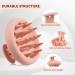 BuauSly Silicone Scalp Massager Brush for Hair Growth and Dandruff Treatment - Salmon Pink - Buy Online on GoSupps.com