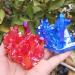 2pcs Crystal Cluster Natural Aura Angel Quartz Cluster Blue and red Gem Specimen s ERBDRGAZ