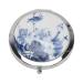 Lurrose 7CM Lotus Flower Pattern Metal Mirror Folding Compact Mirror Pocket Makeup Mirror for Women Girls