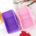 Dajidafu Universal Women Foundation Makeup Brush Cleaning Mat Home Dress Room Reusable Nonslip Eyebrow Pen Silicone Washing Pad Rose Red - Buy Online on GoSupps.com