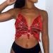 REETAN Sequins Butterfly Crop Top: Rave Costume for Women & Girls - C-Red - Buy Online on GoSupps.com