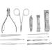 Grooming Kit: Manicure Set with Nail Clippers, Pedicure Tools, Stainless Steel File, Ear Pick, Tweezers, and More - Buy Online on GoSupps.com