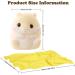 MUZIRI KINOKOO Cute Hamster Plush Pillow Blanket - Soft Folding Throw for TV, Sofa, Office, and Plane - Beiges - Buy Online on GoSupps.com