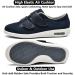 Secret Slippers Women's Diabetic Shoes | Wide Width Adjustable Walking Sneakers 9.5W Navy Blue - Buy Online on GoSupps.com