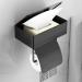 2 Toilet Paper and Wipes Holder | Stainless Steel Polished Modern Roll Tissue Holder | Flushable Wet Wipe Dispenser for Washroom Kitchen Riastvy 2 Pcs Black - Buy Online on GoSupps.com