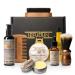 SEFUDUN 5-in-1 Beard Grooming Kit for Men Moustache Treatment Set Including Beard Oil (30ml) Beard wax(30g) Beard Brush Wood Beard Comb Gift Box for Styling Shaping Growth