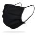 Gildan Adult Reusable 3-Layer Cotton Ear Loop Face Mask (24 Pack), Black (24 Pack), Adult: 6.5" x 7" (4.5" ear loop)