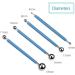 Meuxan 10 Piece Dotting Tools Ball Styluses for Rock Painting Pottery Clay - Blue Wooden Set - Buy Online on GoSupps.com
