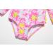 BONVERANO Baby Girls Swimsuit | Long-Sleeve Zipper One Piece Swimwear | UPF 50+ Sun Protection | 2-3 Years | Pink Yellow - Buy Online on GoSupps.com
