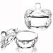 Clear glass Dappen dish with lid 2 pieces nail acrylic liquid cups nail acrylic liquid powder dapping dish crystal shell glass crystal cup