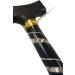 Deluxe Black with Silver Etched Engraved Flecked Stripes Pattern Ladies Adjustable Walking Stick Cane - 23" - 38.5" - Buy Online on GoSupps.com