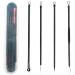 SZXMDKH Black Blackhead Tool Kit Stainless Steel Acne Needles Double Side Spot Squeezer Tool Pimple Popper Tool Kit Whitehead Removal