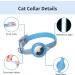 Kocnydey Blue Leather Reflective Airtag Cat Collar | Adjustable Anti-Wing Collar for Cats & Small Dogs (23-30cm) - Buy Online on GoSupps.com