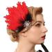 GENBREE 1920s Flapper Headpiece - Crystal Feather Hair Clip Gatsby Headband for Women & Girls - Buy Online on GoSupps.com
