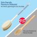 Dual-Sided Long Handle Back Scrubber with Soft and Stiff Bristles - Anti-Slip Body Exfoliator for Shower or Dry Brushing - Buy Online on GoSupps.com