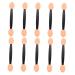 AUTSUPPL 100pcs Double Ended Eyeshadow Brush Double-sides Eye Brush Eye Makeup Applicator Cosmetic Tool Latex Sponge Eyeshadow Makeup Tool Sponge Brush Sponge Eyeshadow Stick 6.5x1.3cm Black