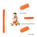 Silicone Teething Tubes - Safe Sensory Toy for Toddlers (Orange) | Includes Washing Brush - Buy Online on GoSupps.com