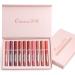 Matte Lip Glosses Set NonStick Cup Lipsticks LongLasting Color Ideal for Holiday Season Makeup Christmas Beauty Essentials Stocking Stuffers Festive Tint Collection Winter Looks