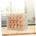 PRETYZOOM Egg Storage Box Eggs Egg Holder for Fridge Egg Container for Refrigerator Egg Tray Egg Box Dedicated 25.2X19.5CM As Shown - Buy Online on GoSupps.com
