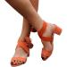 Orange Peep Toe High Heel Sandals with Bow Detail - Women's Size 8.5 - Buy Online on GoSupps.com