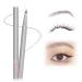 Double Tip Lower Eyelash Pencil 3D Waterproof 2 Tip Eyelash Pen Eye Liner Liquid Eyeliner Dual Pronged Bottom Eyelashes Pen Waterproof Liquid Eyeliner for Natural Eye Makeup (Gray Brown)