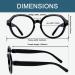 BLUELESS Oversized Reading Glasses 6-Pack for Women | Metalless Screwless Spring Hinges +2.00 Strength - Buy Online on GoSupps.com