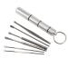 Ear Wax Removal kit  Ear Cleaner  6-Piece Stainless Steel Ear Pick and Portable Storage Box  Remove Earwax Anytime Anywhere (Silvery)