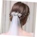 DOITOOL Straight Teeth Comb Simple Side Comb Bridal Veil Comb for Bridal Leaf Comb Metal Comb Silver Barrettes Wedding Veils Rhinestone Headpiece The Flowers Bride - Buy Online on GoSupps.com