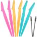 6 Pcs Eyebrow Razors & 2 Eyelash Brushes - Multipurpose Hair Remover & Trimmer Set - Buy Online on GoSupps.com