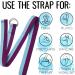 TECEUM Spring 2023 Yoga Strap Cotton 8 ft - Adjustable Non-Slip Belt for Yoga, Pilates & Physical Therapy - Mixed Blueberry - Buy Online on GoSupps.com