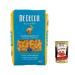 Italian Gourmet E.R. De Cecco Pasta 5 x 100% Italian Pasta in Rigati Cloth No. 33 Noodles 500g + Italian Gourmet Pulp 400g