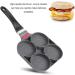 Oikabio Pancake Pan Eggs Pancake Frying Pan Non-Stick Fried Egg Burger Pan 4 Holes Crepe Pan for Breakfast Eggs Kitchen Utensils - Buy Online on GoSupps.com