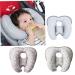 Adjustable Baby Neck Pillow - Cartoon U-Shaped Support for Car Seat & Stroller - White - Buy Online on GoSupps.com