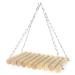 Swing Squirrels Swing Parrots-13 * 20cm Wooden Natural Stripe Round Log Parrots Hanging Swing for Chinchilla Squirrels