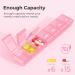 AUVON Weekly Pill Organizer - Arthritis Friendly BPA-Free Portable & Cute Pill Case for Vitamins Supplements & Medications - Effortless Opening Design 7 Day (Pink - Holds 6 Fish Oils - Buy Online on GoSupps.com