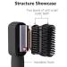 Wireless Hair Straightener Brush - 3 Temperature Settings for Fast Heat | Ideal for Women - Sleek Black Design - Buy Online on GoSupps.com