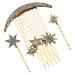 PAMINGONO 1 Set Star Moon Hairpin Wedding Side Comb Hair Decor Wedding Hair Combs Bridal Hair Comb Hair Clip Side Comb Wedding Hair Barrettes Star Hair Barrettes Star Hairpins Hair Clip Comb