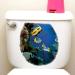 Flower Pattern Vinyl Toilet Sticker Cover - Removable Bathroom Decals for Home Decoration - Buy Online on GoSupps.com