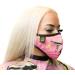 Barber Face Shield Hair Stylist Face Mask Face Cover Reuseable Adjustable Washable King Midas (Pink & Gold)