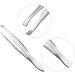 Balawin 2X Silver Tone Slanted Flat Tip Metal Hair Eyebrow Tweezer Cosmetic Tool for Lady - Buy Online on GoSupps.com