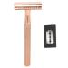 Premium Wet Razor Set for Men - Waterproof Safety Razor Tight & Clean Shave - Portable Metal Hair Blade Handle in Ros Gold - Perfect Gift for Him - Buy Online on GoSupps.com